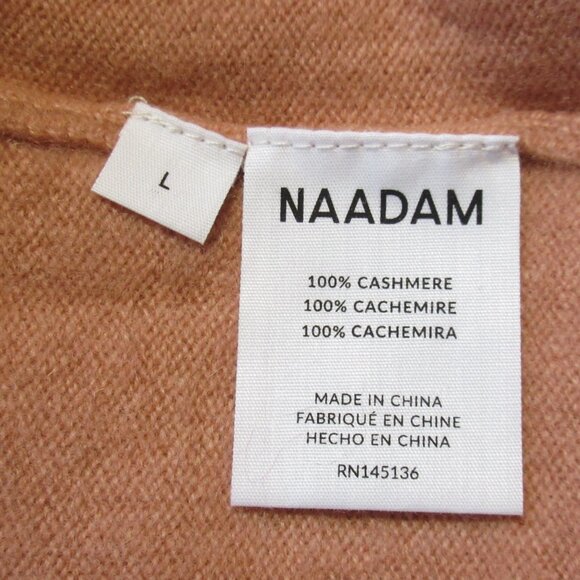 NWT Naadam Signature Cashmere Cropped Zip Up Hoodie in Rosewood Sweater L - Picture 3 of 7